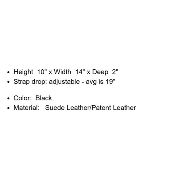 Laurel Bag Handbag Womens Black Patent Leather Suede Portfolio Vintage - Picture 4 of 11